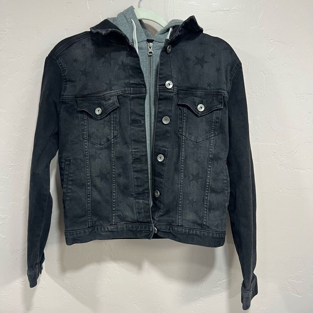 Kendall & Kylie Stars Black Denim Jacket